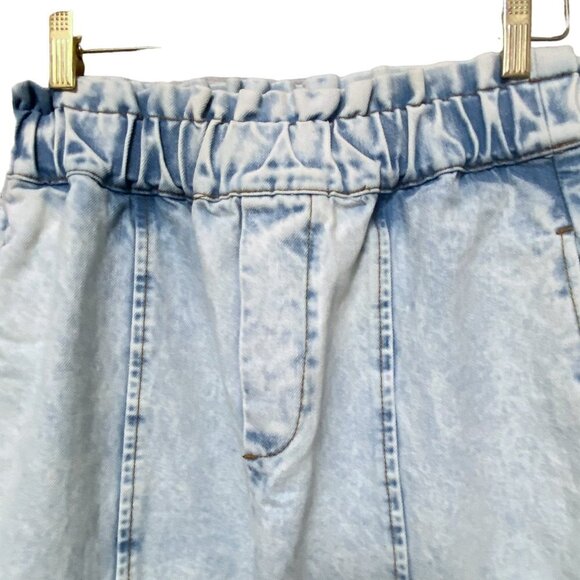 SKIES ARE BLUE Y2K Baggie Jeans Medium Joggers Light Wash Elastic Waist NWOT - Picture 6 of 11